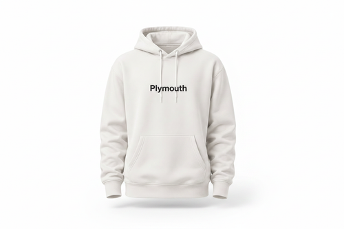 Plymouth Hoodie White Background